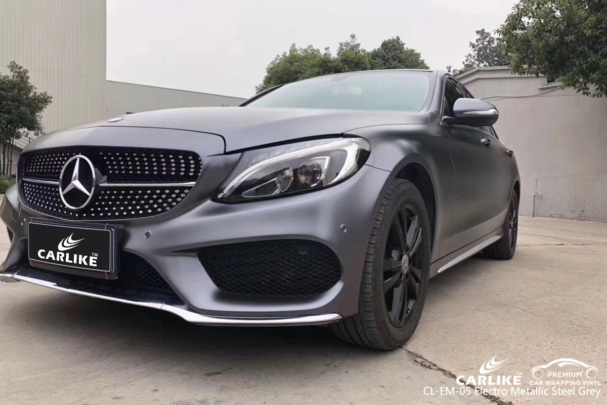 CARLIKE CL-EM-05 electro metallic steel green car wrap vinyl for Mercedes-Benz