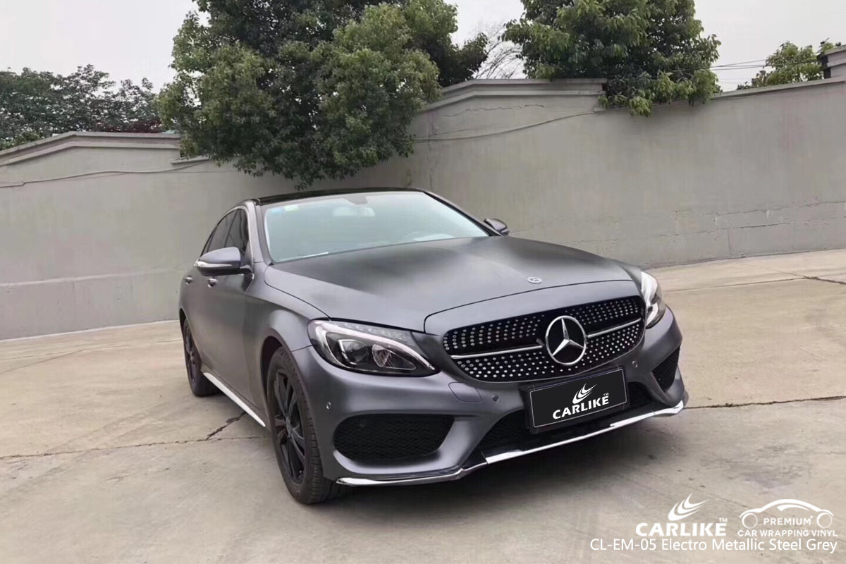 CARLIKE CL-EM-05 electro metallic steel green car wrap vinyl for Mercedes-Benz