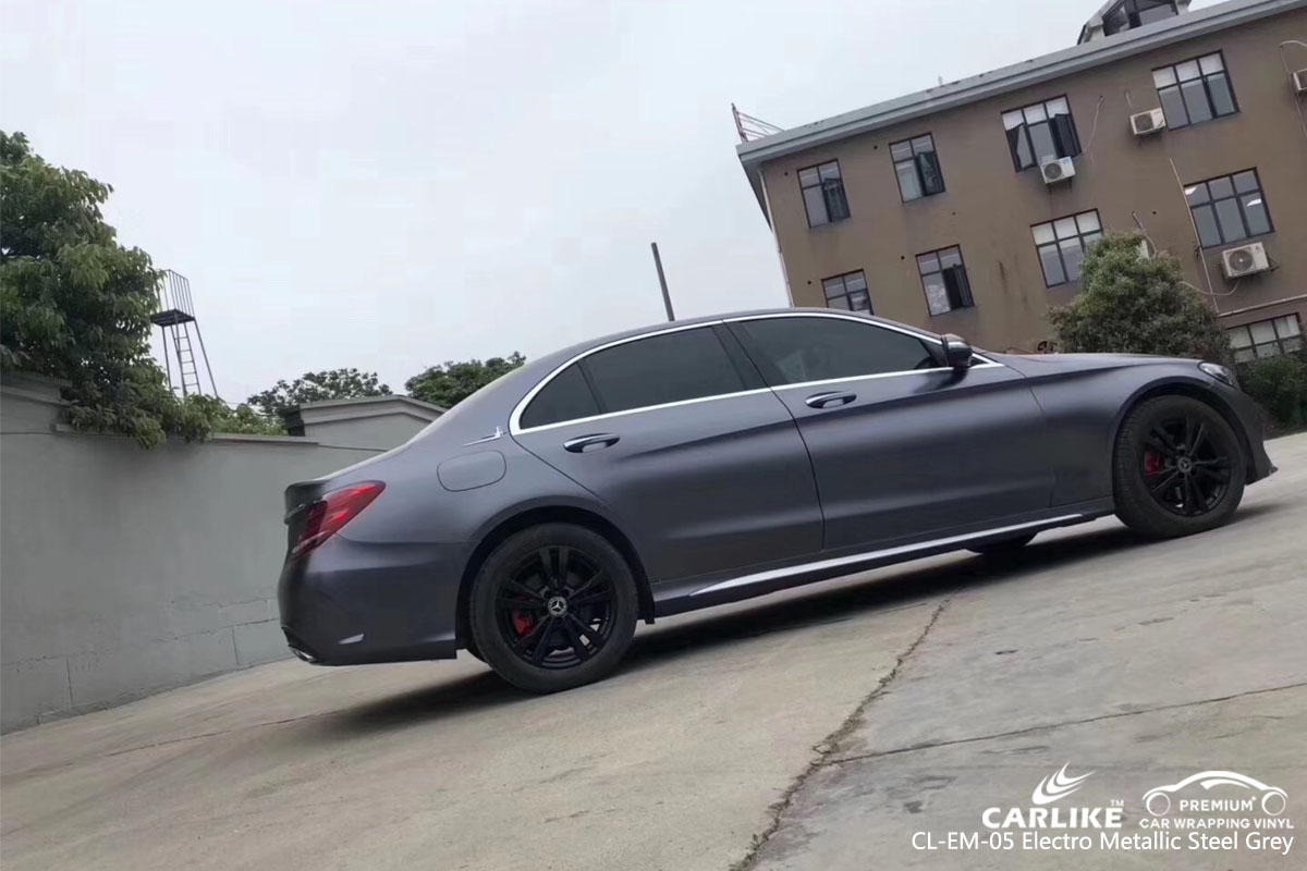 CARLIKE CL-EM-05 electro metallic steel green car wrap vinyl for Mercedes-Benz