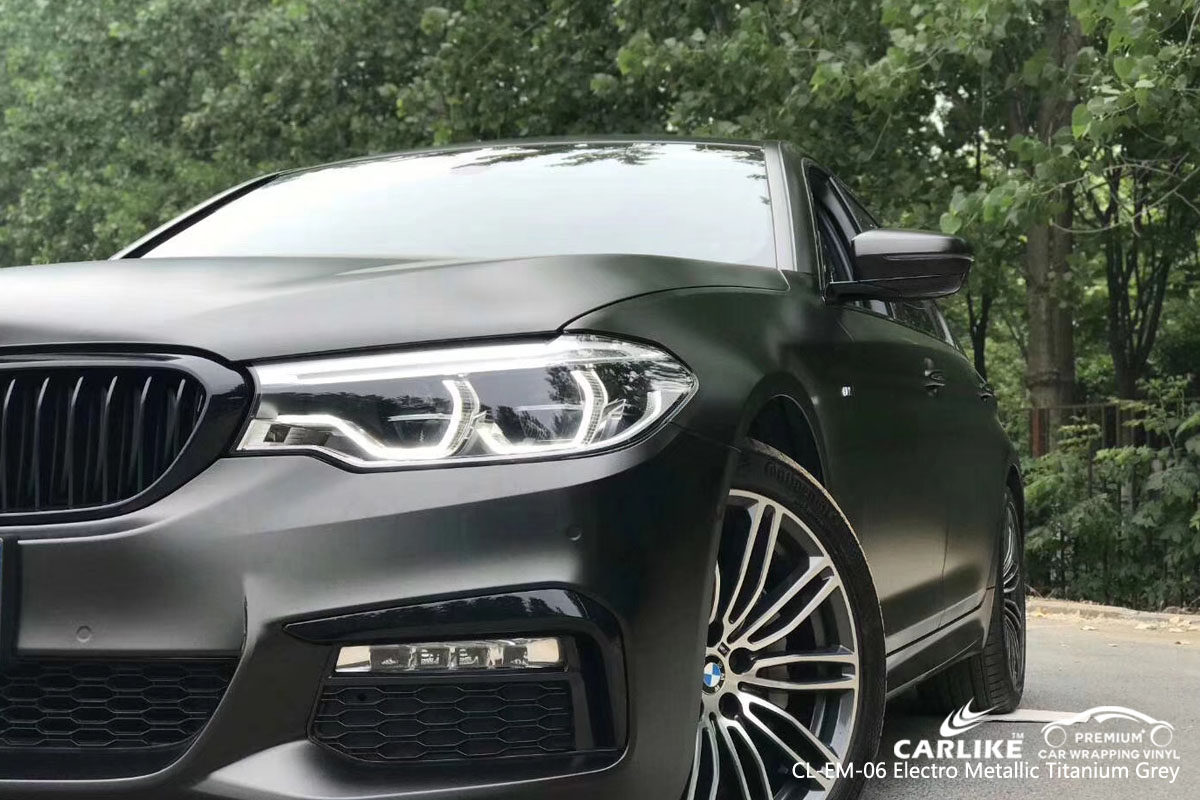 CARLIKE CL-EM-06 electro metallic titanium grey car wrap vinyl for BMW