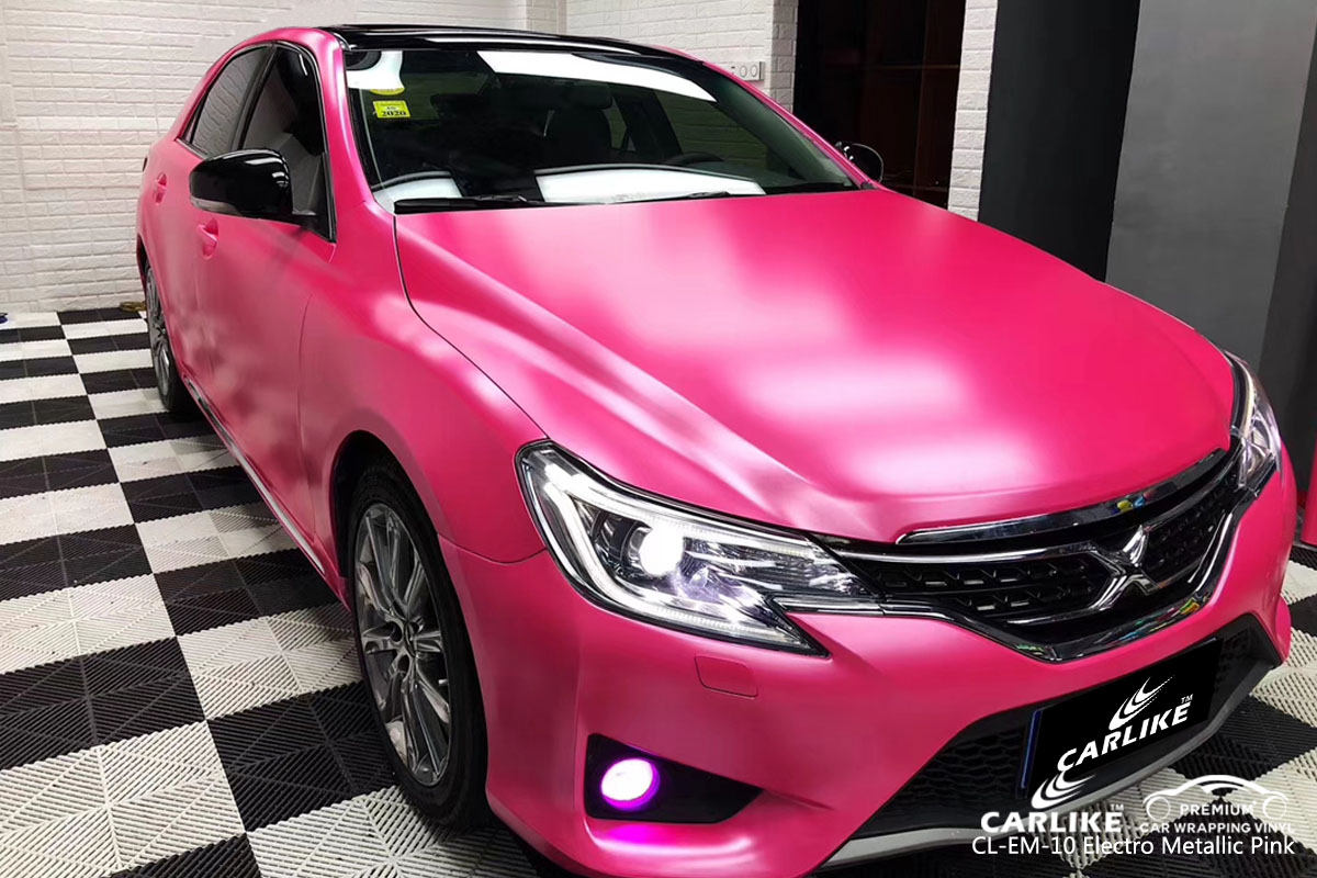 CARLIKE CL-EM-10 electro metallic pink car wrap vinyl for Toyota