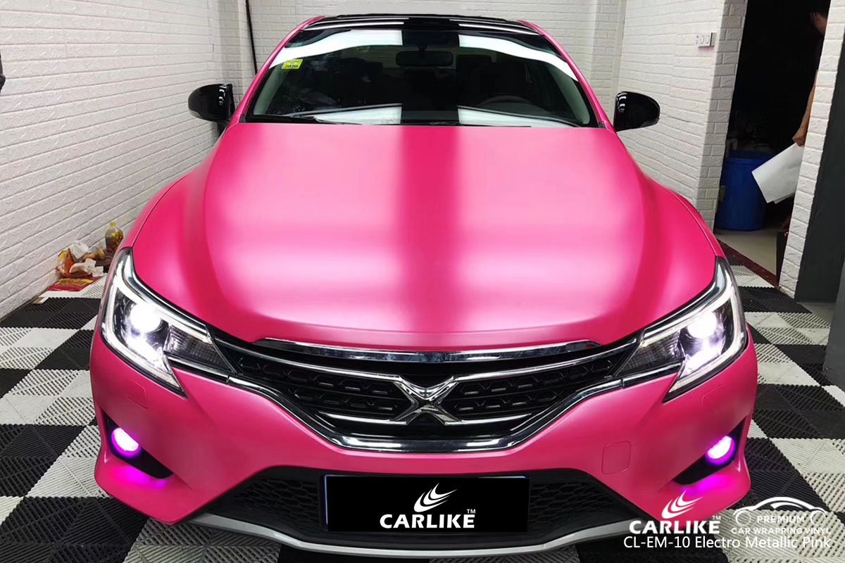 CARLIKE CL-EM-10 electro metallic pink car wrap vinyl for Toyota