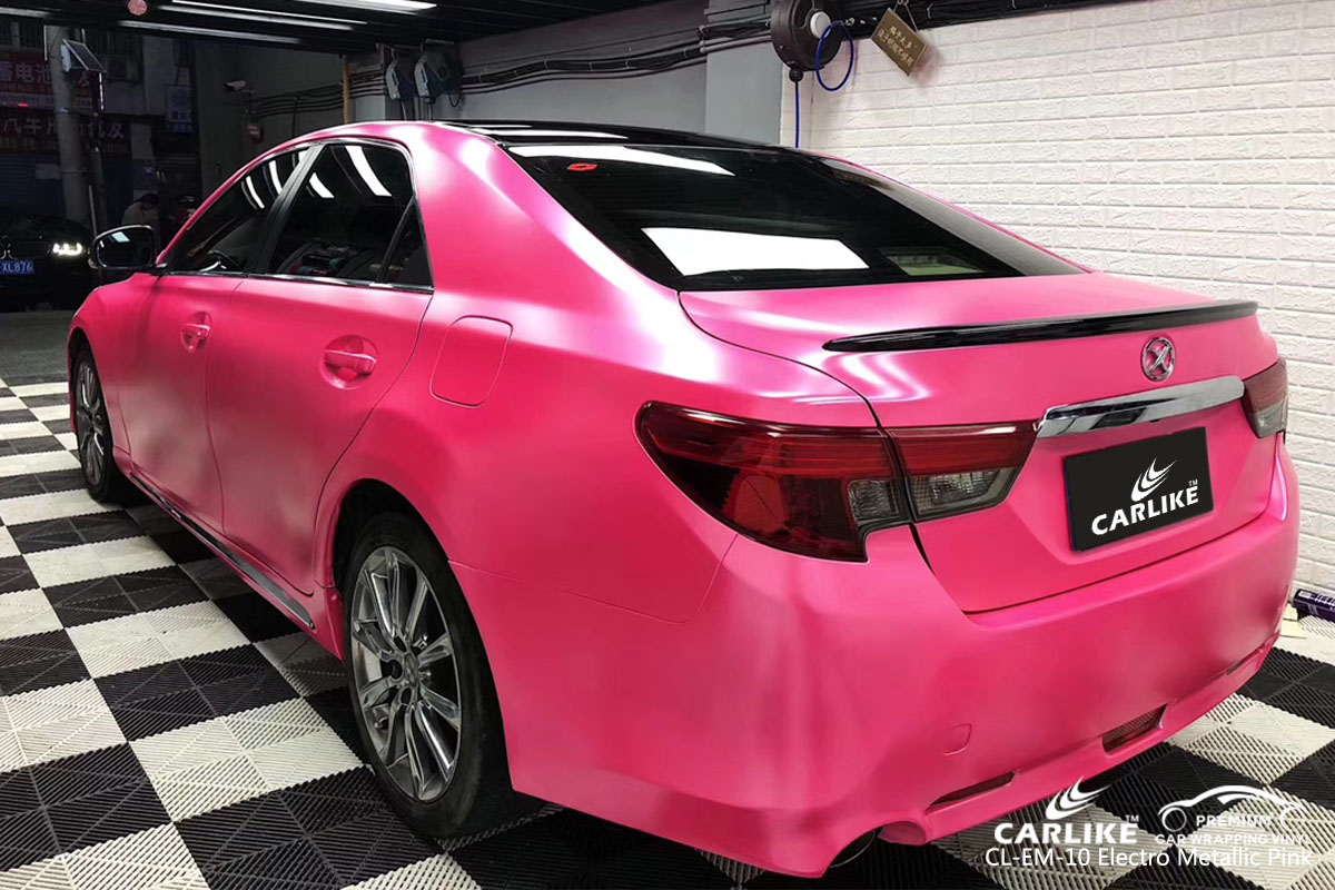 CARLIKE CL-EM-10 electro metallic pink car wrap vinyl for Toyota