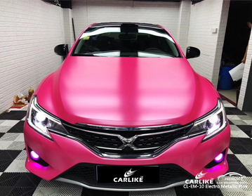 CARLIKE CL-EM-10 Toyota için elektro metalik pembe araba sarma vinil