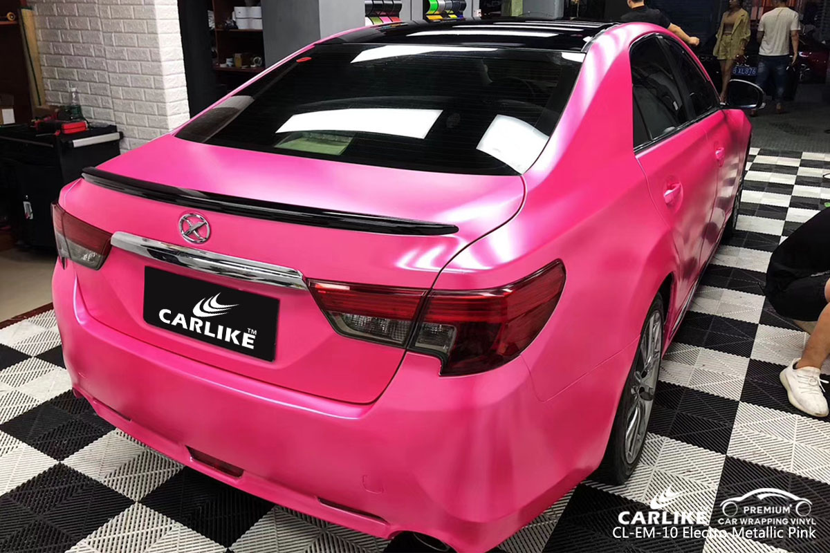 CARLIKE CL-EM-10 electro metallic pink car wrap vinyl for Toyota