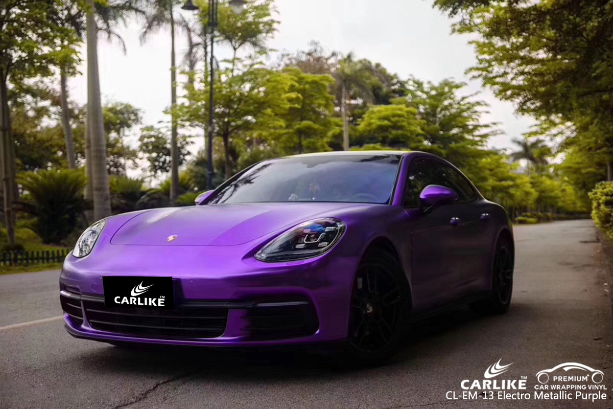 CARLIKE CL-EM-13 electro metallic purple car wrap vinyl for Porsche