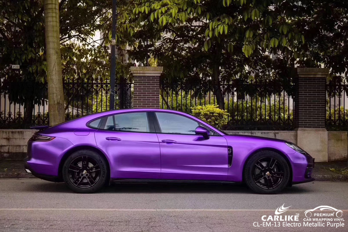 CARLIKE CL-EM-13 electro metallic purple car wrap vinyl for Porsche