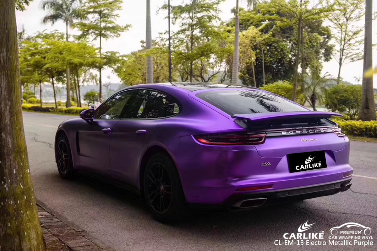 CARLIKE CL-EM-13 electro metallic purple car wrap vinyl for Porsche