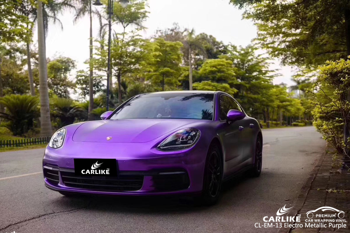 CARLIKE CL-EM-13 electro metallic purple car wrap vinyl for Porsche