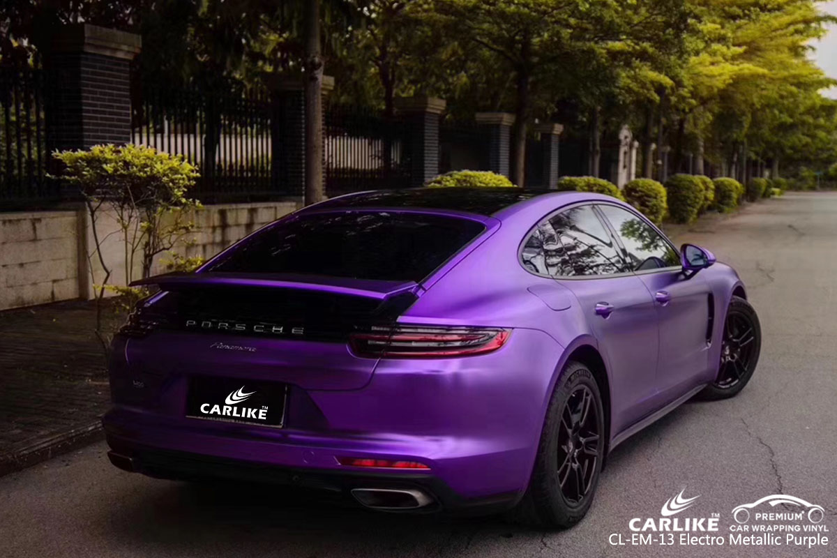 CARLIKE CL-EM-13 electro metallic purple car wrap vinyl for Porsche