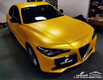 CARLIKE CL-EM-14 Alfa Romeo için elektro metalik sarı araba sarma vinil