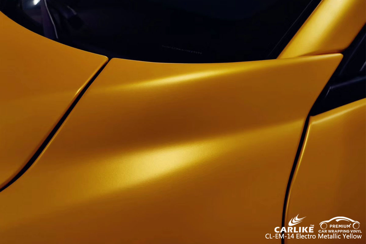 CARLIKE CL-EM-14 electro metallic yellow car wrap vinyl for Alfa Romeo