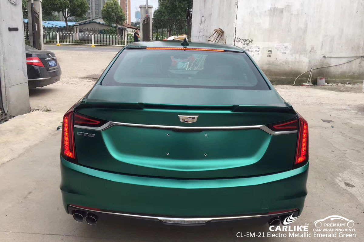 CARLIKE CL-EM-21 electro metallic emerald green car wrap vinyl for Cadillac