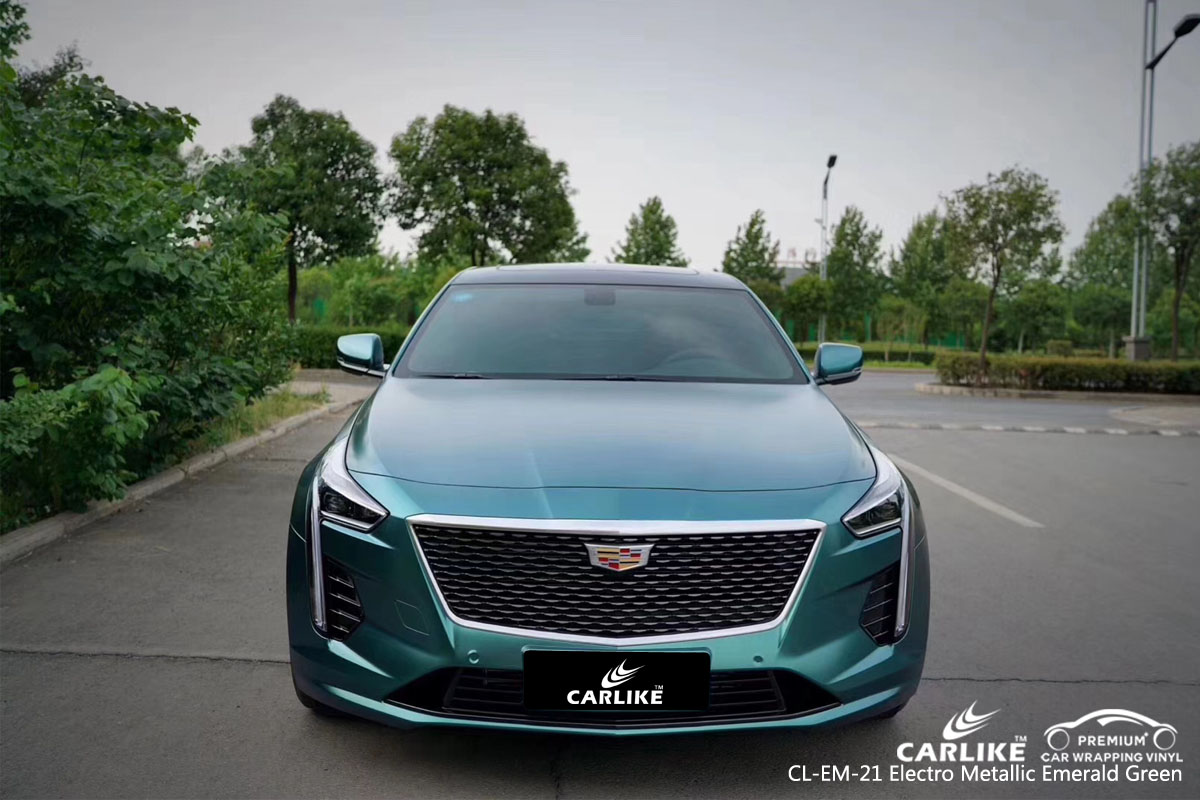 CARLIKE CL-EM-21 electro metallic emerald green car wrap vinyl for Cadillac