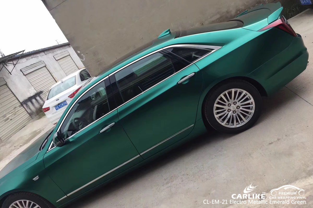 CARLIKE CL-EM-21 electro metallic emerald green car wrap vinyl for Cadillac