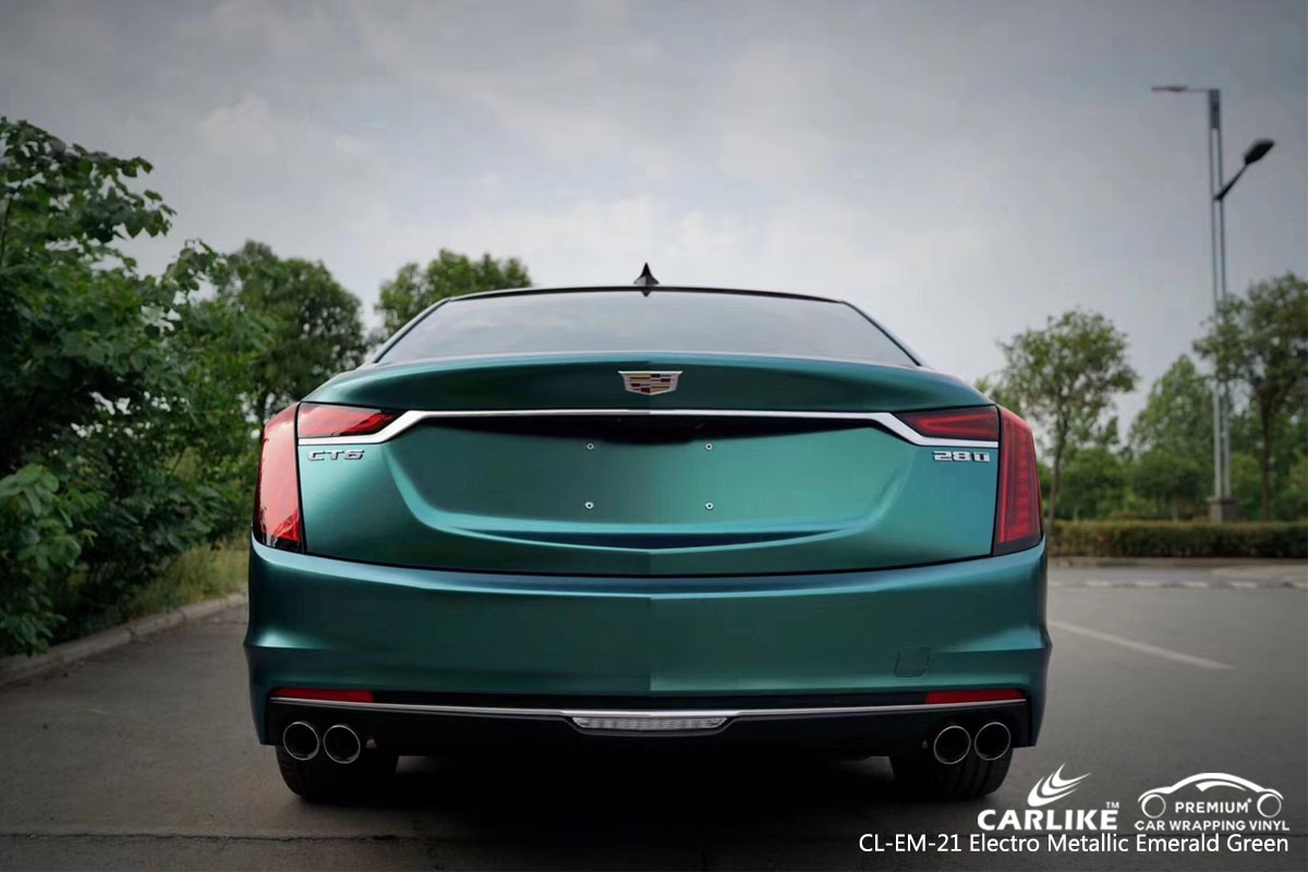 CARLIKE CL-EM-21 electro metallic emerald green car wrap vinyl for Cadillac