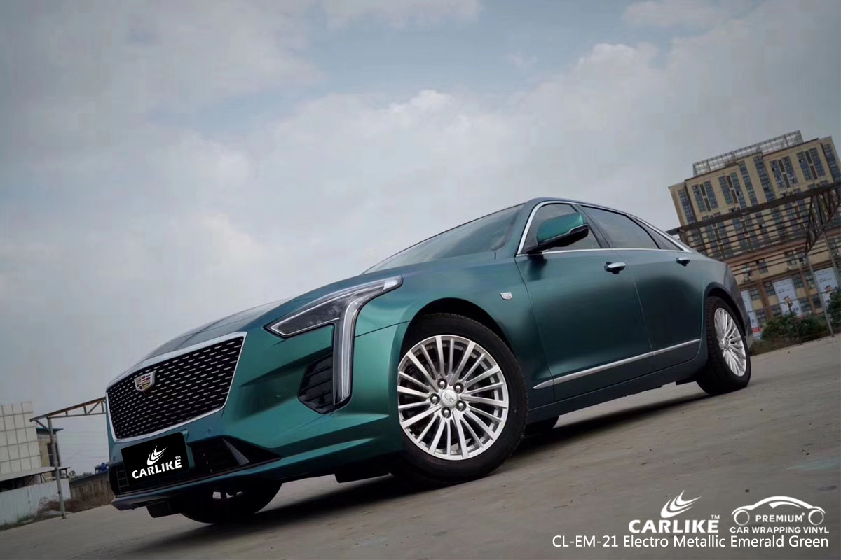 CARLIKE CLEM21 Cadillac elektro metalik zümrüt yeşili araba sarma