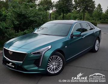 CL-EM-21 الكهربائية المعدنية الزمرد الأخضر التفاف السيارة الفينيل لكاديلاك