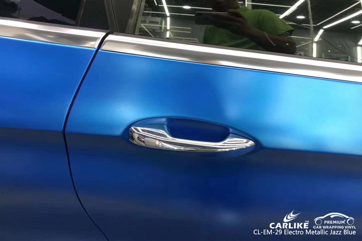 CARLIKE CL-EM-29 electro metallic jazz blue car wrap vinyl for Mercedes-Benz