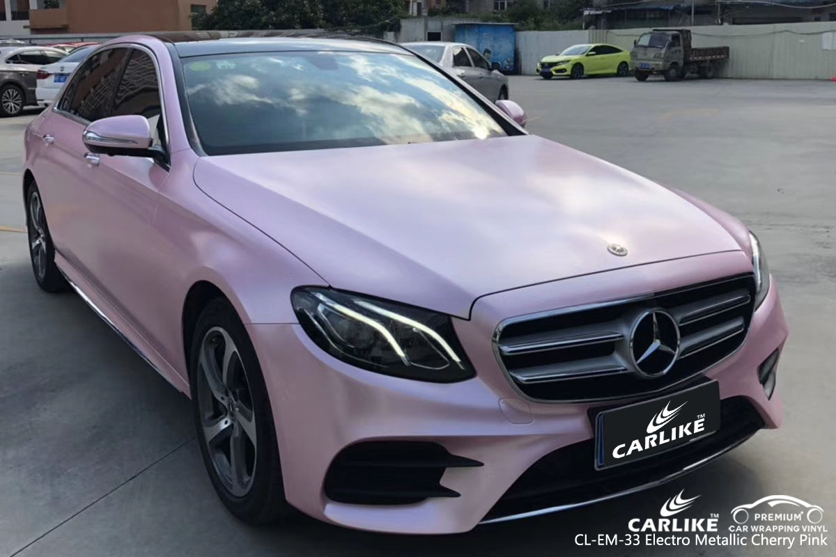 CARLIKE CL-EM-33 electro metallic cherry pink car wrap vinyl for Mercedes-Benz