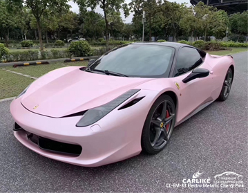 CL-EM-33 electro metallic cherry pink truck wraps vinyl car for Ferrari