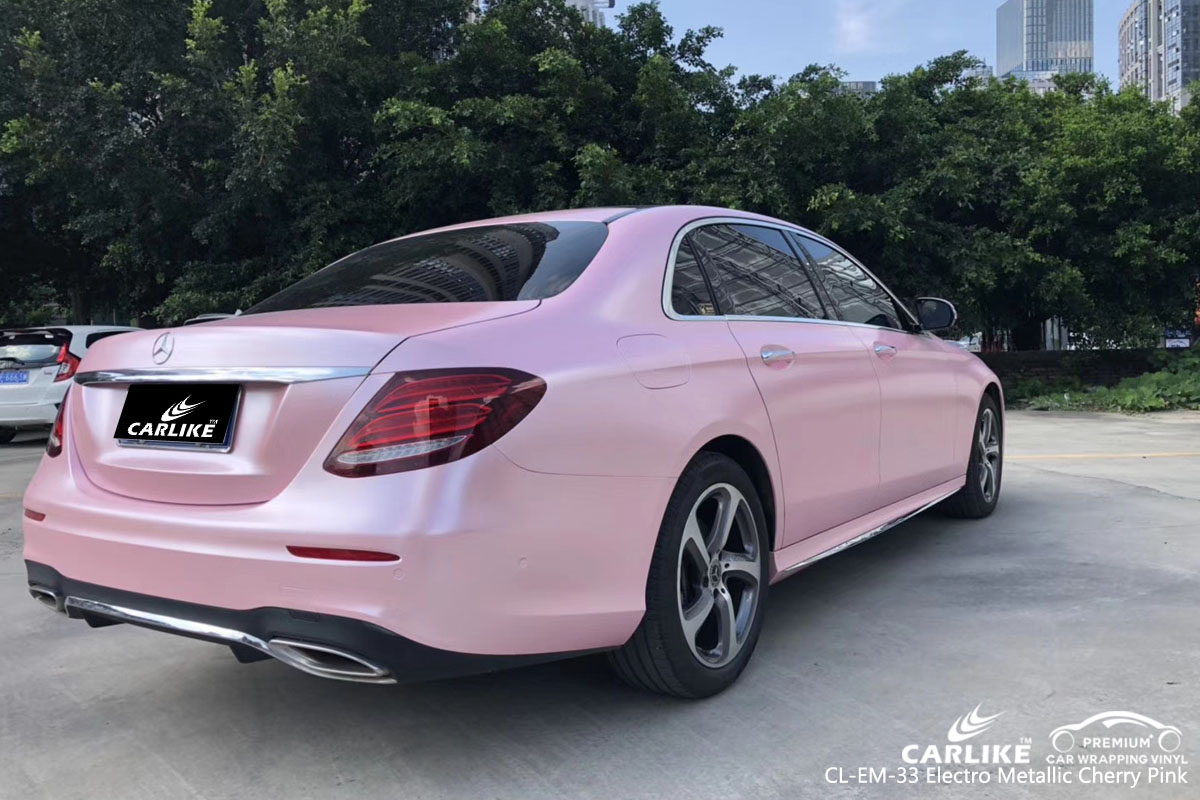 CARLIKE CL-EM-33 electro metallic cherry pink car wrap vinyl for Mercedes-Benz