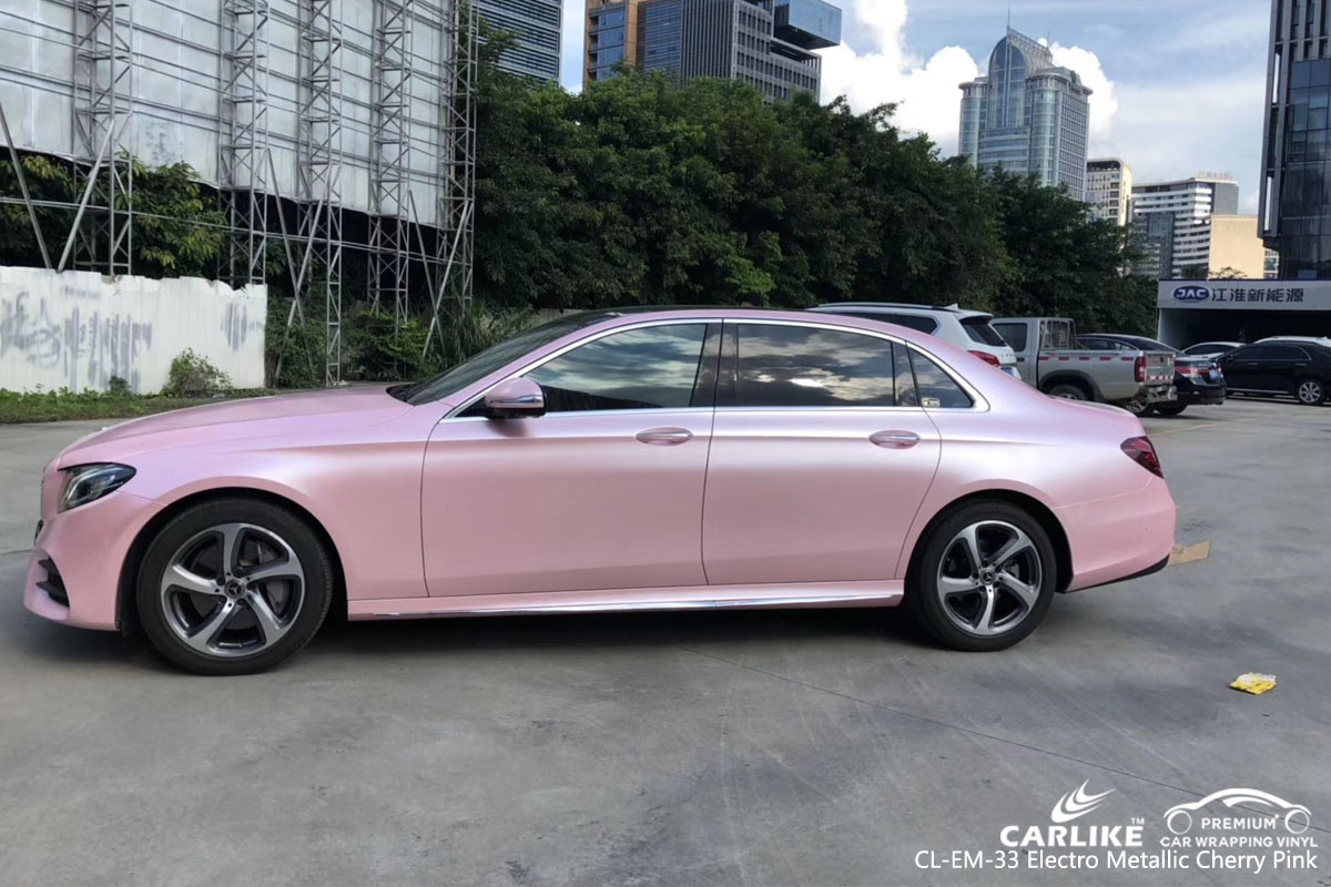 CARLIKE CL-EM-33 electro metallic cherry pink car wrap vinyl for Mercedes-Benz
