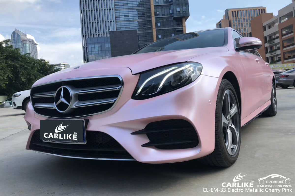 CARLIKE CL-EM-33 electro metallic cherry pink car wrap vinyl for Mercedes-Benz