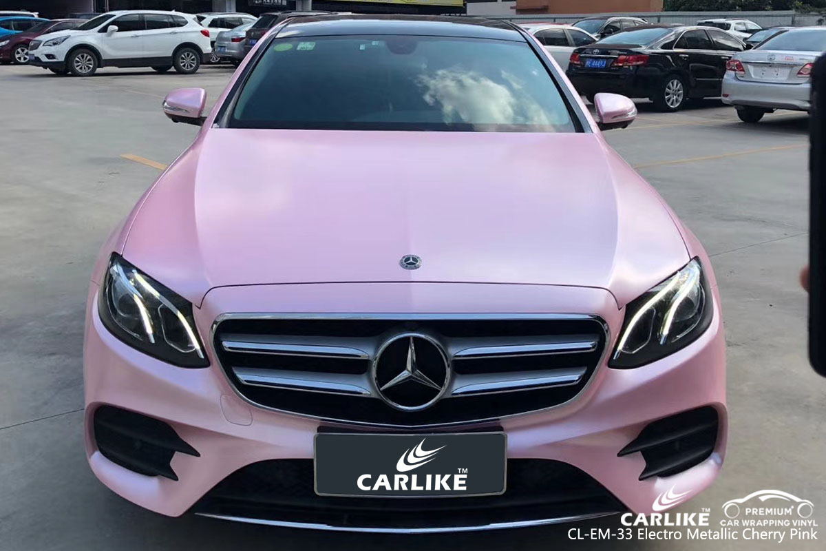 CARLIKE CL-EM-33 electro metallic cherry pink car wrap vinyl for Mercedes-Benz