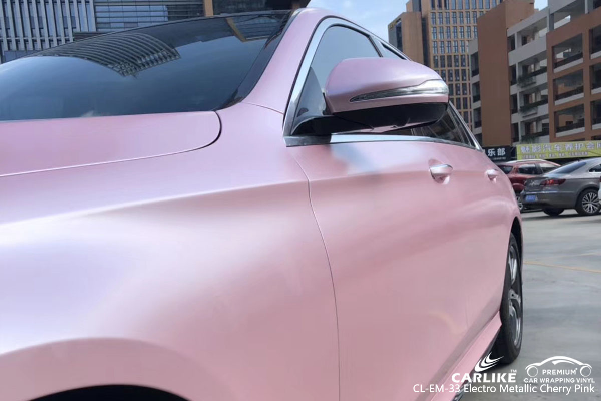 CARLIKE CL-EM-33 electro metallic cherry pink car wrap vinyl for Mercedes-Benz
