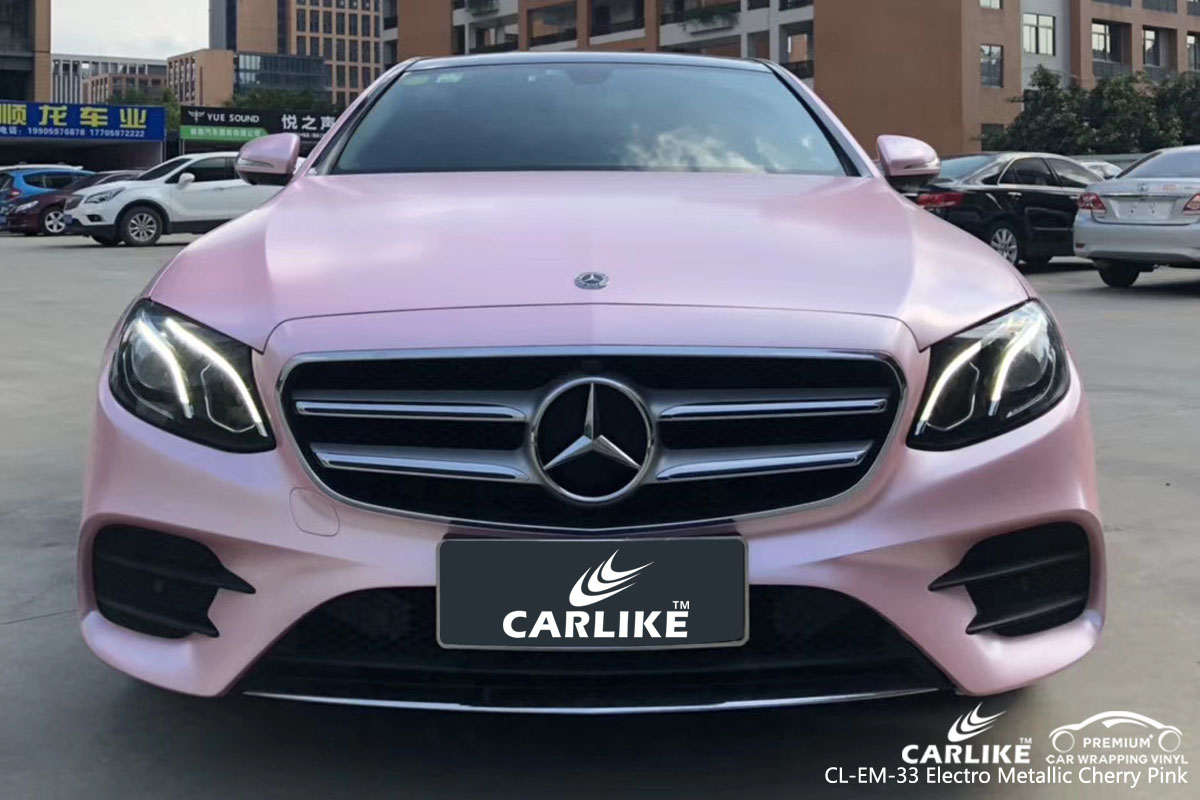 CARLIKE CL-EM-33 electro metallic cherry pink car wrap vinyl for Mercedes-Benz