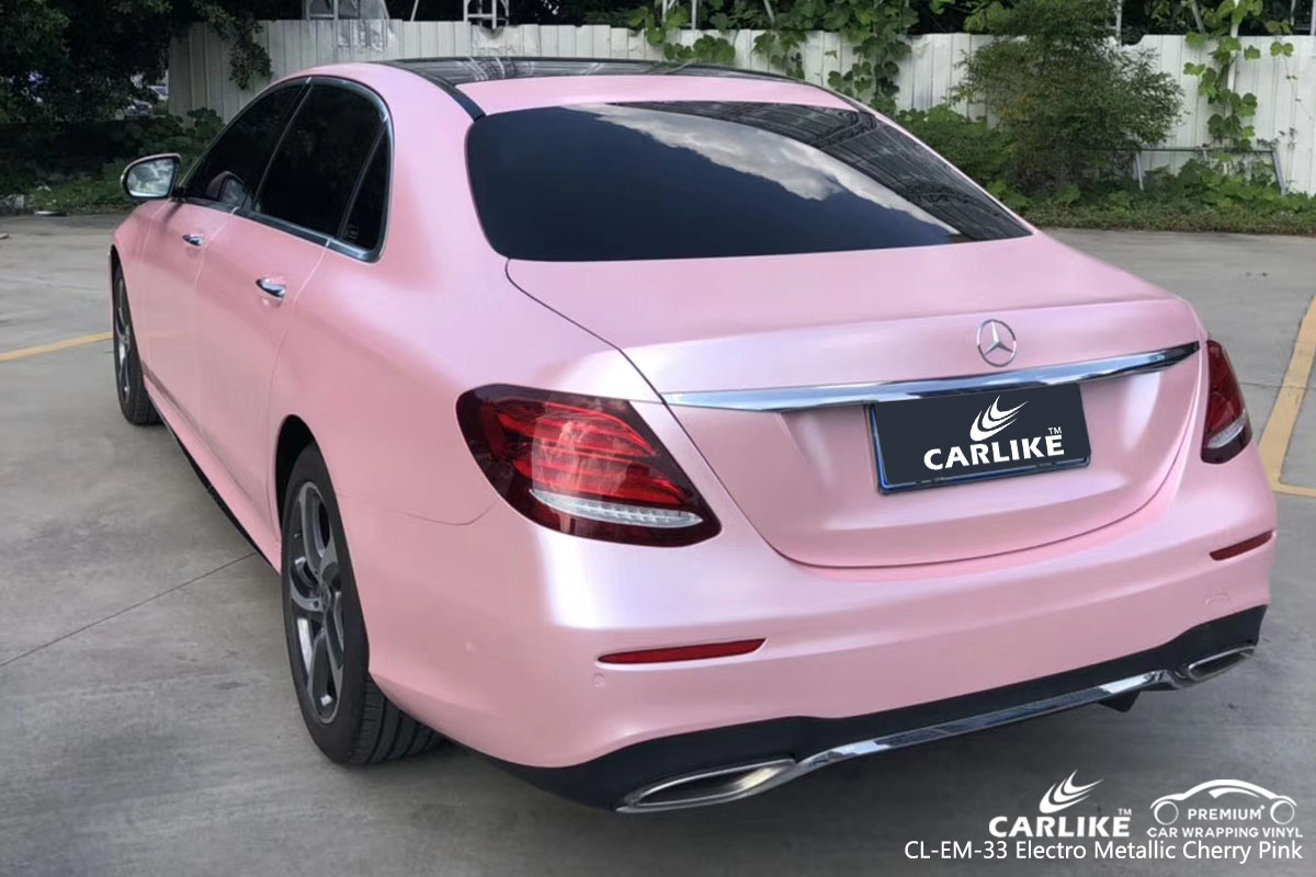 CARLIKE CL-EM-33 electro metallic cherry pink car wrap vinyl for Mercedes-Benz