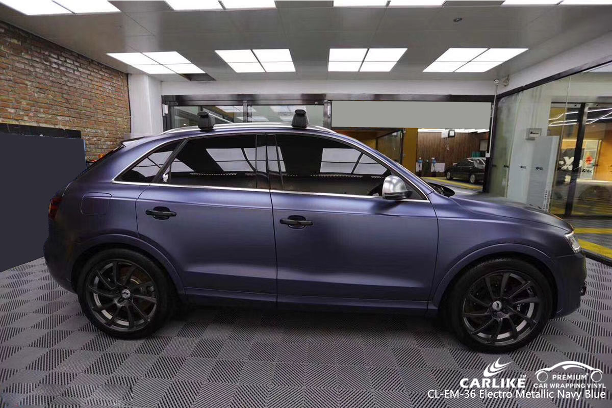 CARLIKE CL-EM-36 electro metallic navy-blue car wrap vinyl for Audi