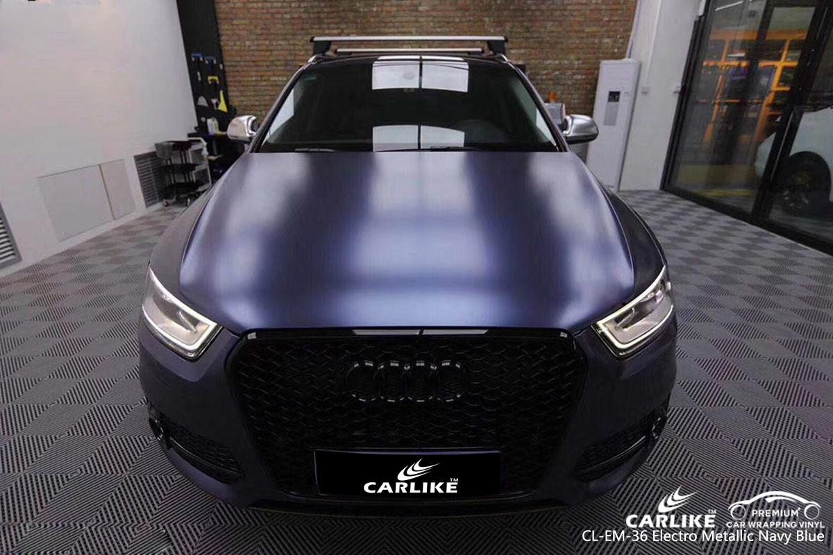 CARLIKE CL-EM-36 electro metallic navy-blue car wrap vinyl for Audi