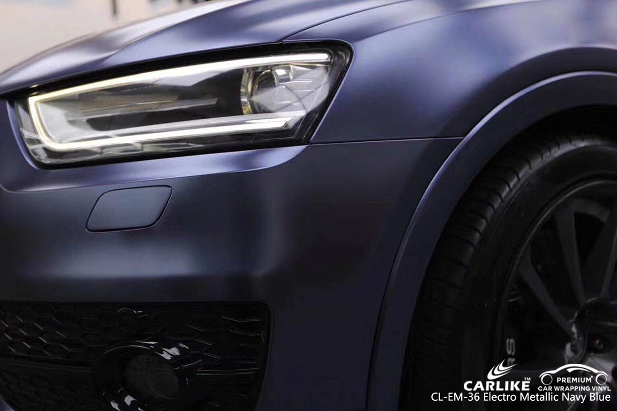 CARLIKE CL-EM-36 electro metallic navy-blue car wrap vinyl for Audi