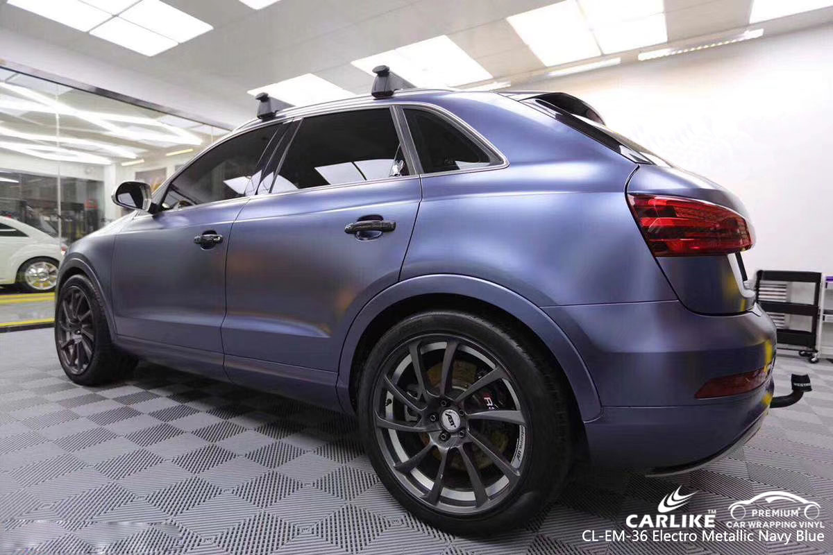 CARLIKE CL-EM-36 electro metallic navy-blue car wrap vinyl for Audi