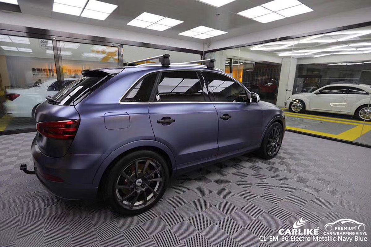 CARLIKE CL-EM-36 electro metallic navy-blue car wrap vinyl for Audi