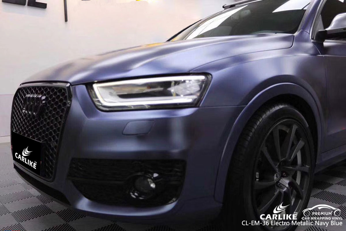 CARLIKE CL-EM-36 electro metallic navy-blue car wrap vinyl for Audi