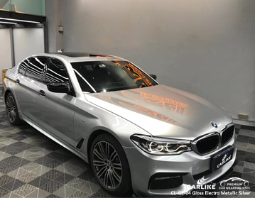 CL-GE-04 لامع الكهربائية الفضة سيارة التفاف الفينيل لبي ام دبليو