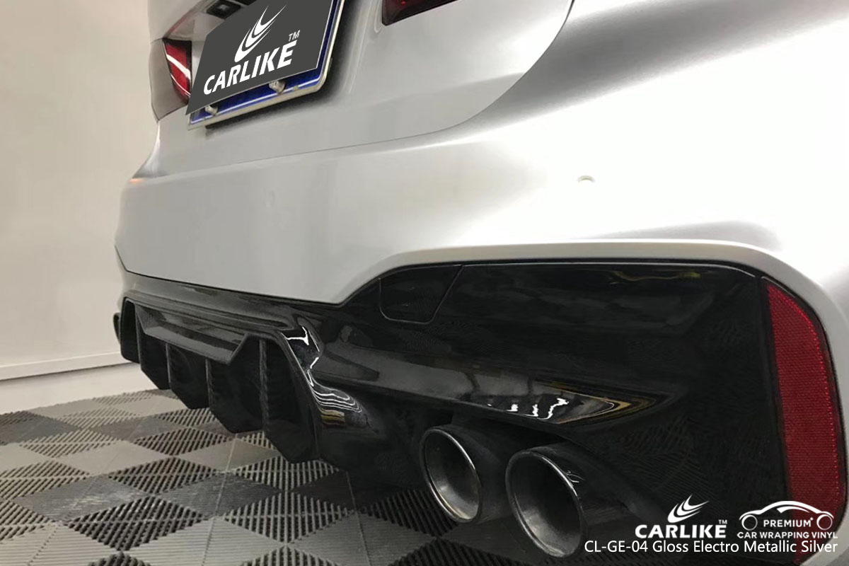 CARLIKE CL-GE-04 gloss electro metallic silver car wrap vinyl for BMW
