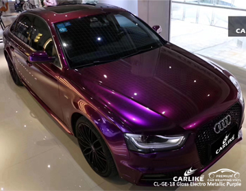 CARLIKE CL-GE-18 Audi için parlak elektro metalik mor araba sarma vinil