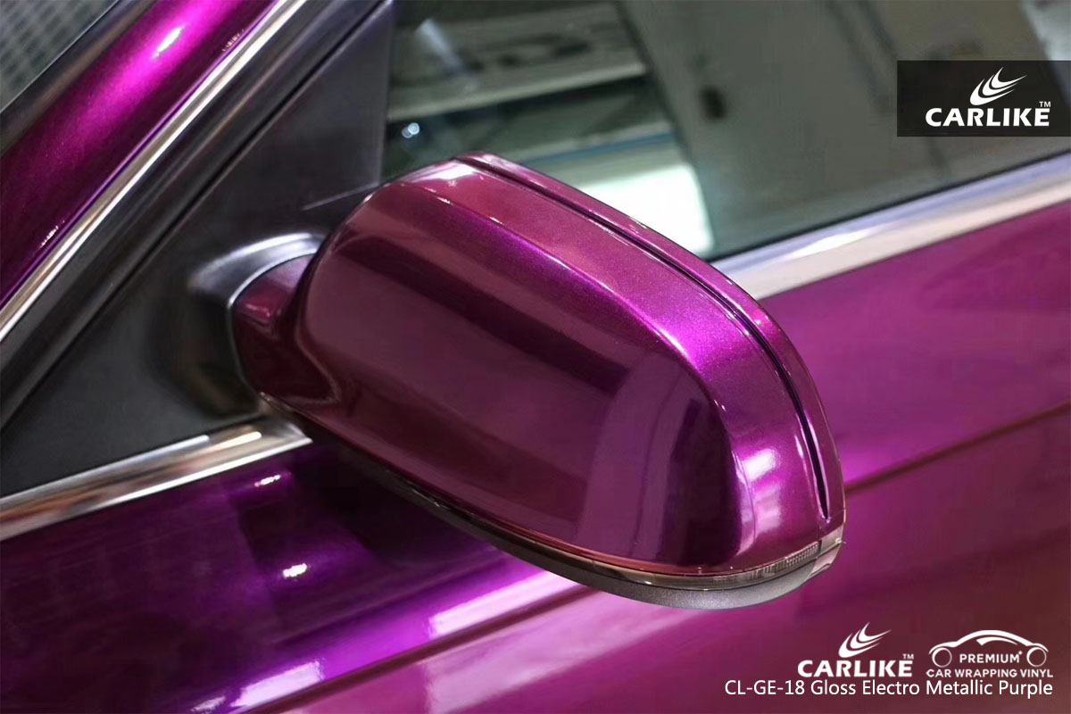 CARLIKE CL-GE-18 gloss electro metallic purple car wrap vinyl for Audi
