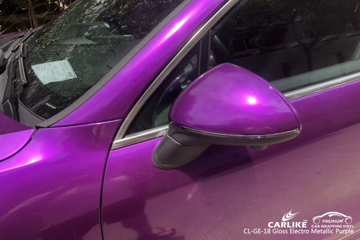 CARLIKE CL-GE-18 gloss electro metallic purple car wrap vinyl for Porsche