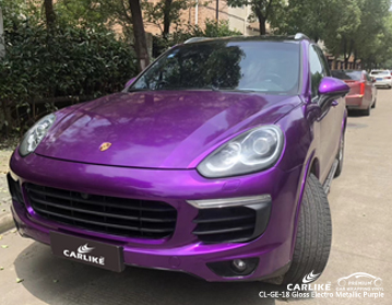 CL-GE-18 vinilo de envoltura de coche púrpura electro metálico brillante para Porsche
