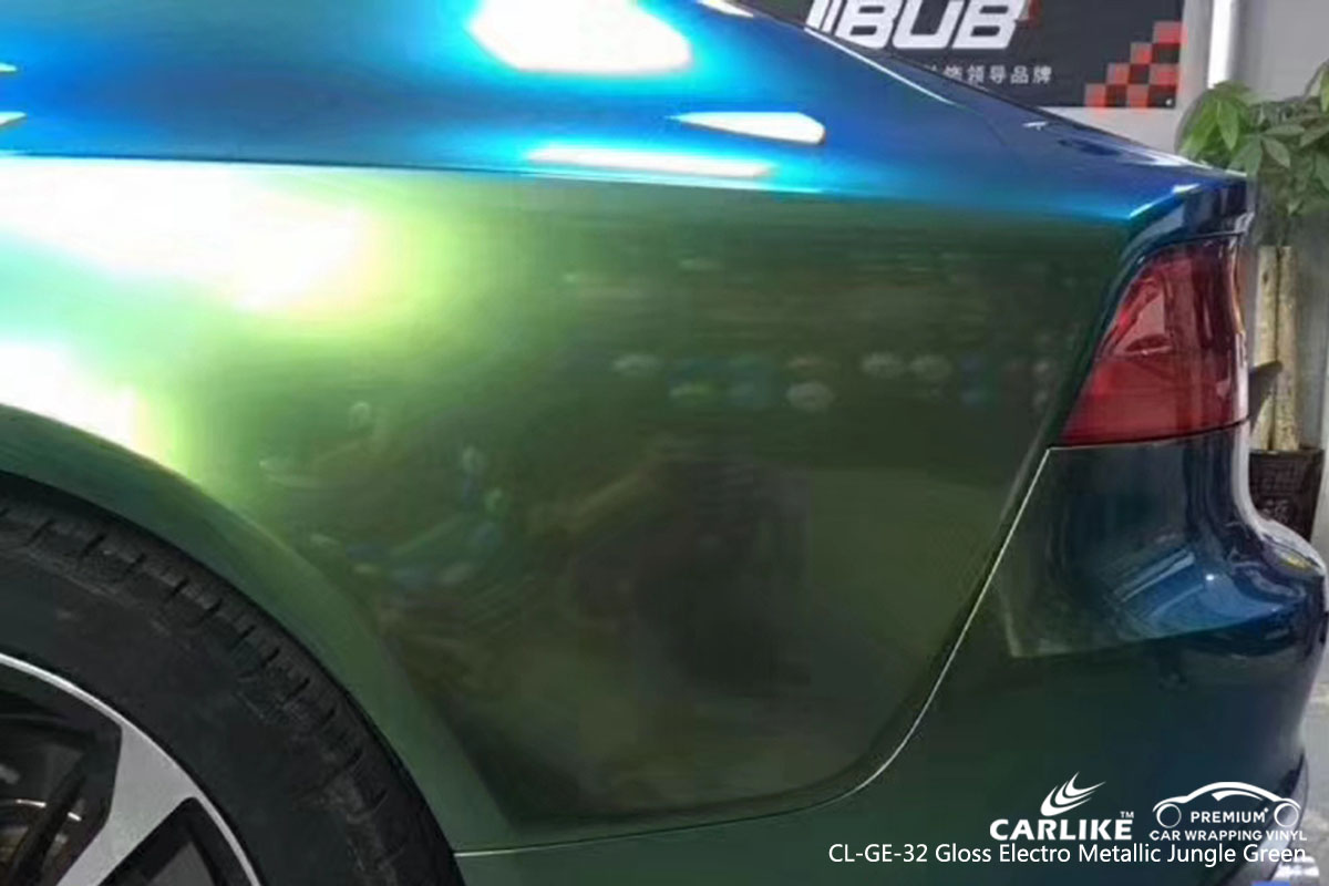 CLGE32 gloss electro metallic jungle green car vinyl wrap suppliers