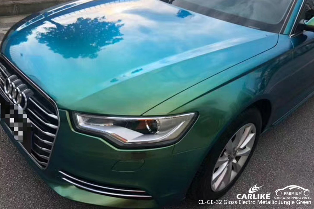 CLGE32 gloss electro metallic jungle green vinyl car wrapping glasgow