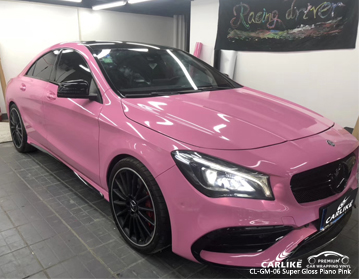 CL-GM-06 vinilo súper brillante piano rosa envoltura de coche para Mercedes-Benz