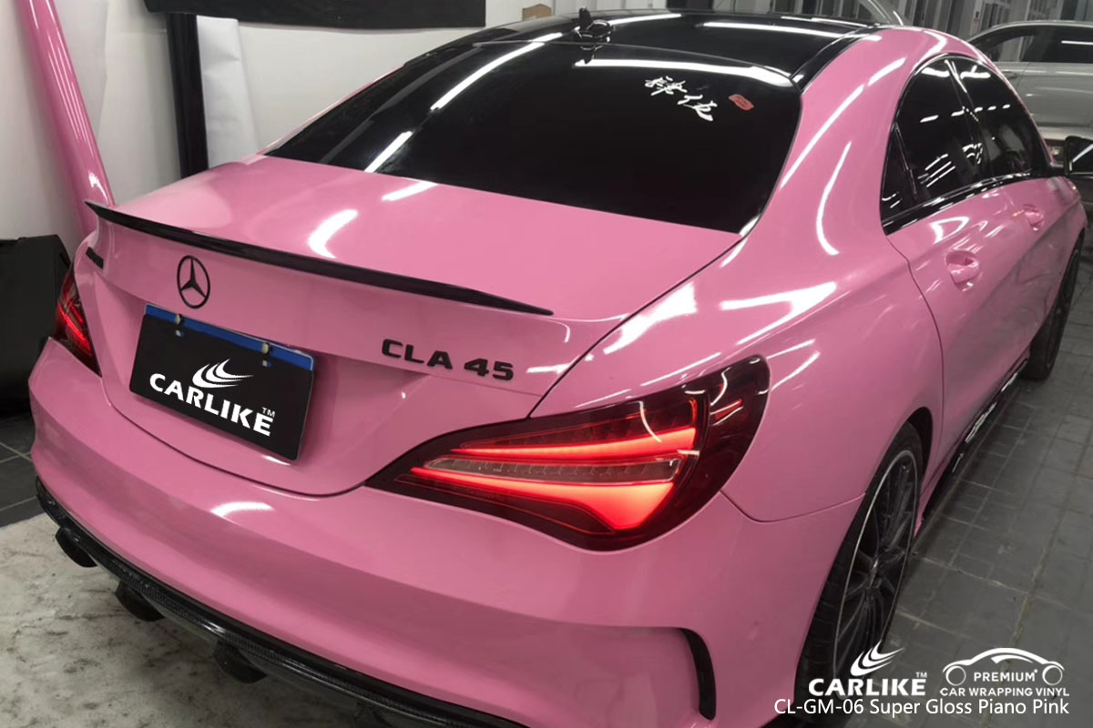 CARLIKE CL-GM-06 super gloss piano pink car wrap vinyl for Mercedes-Benz