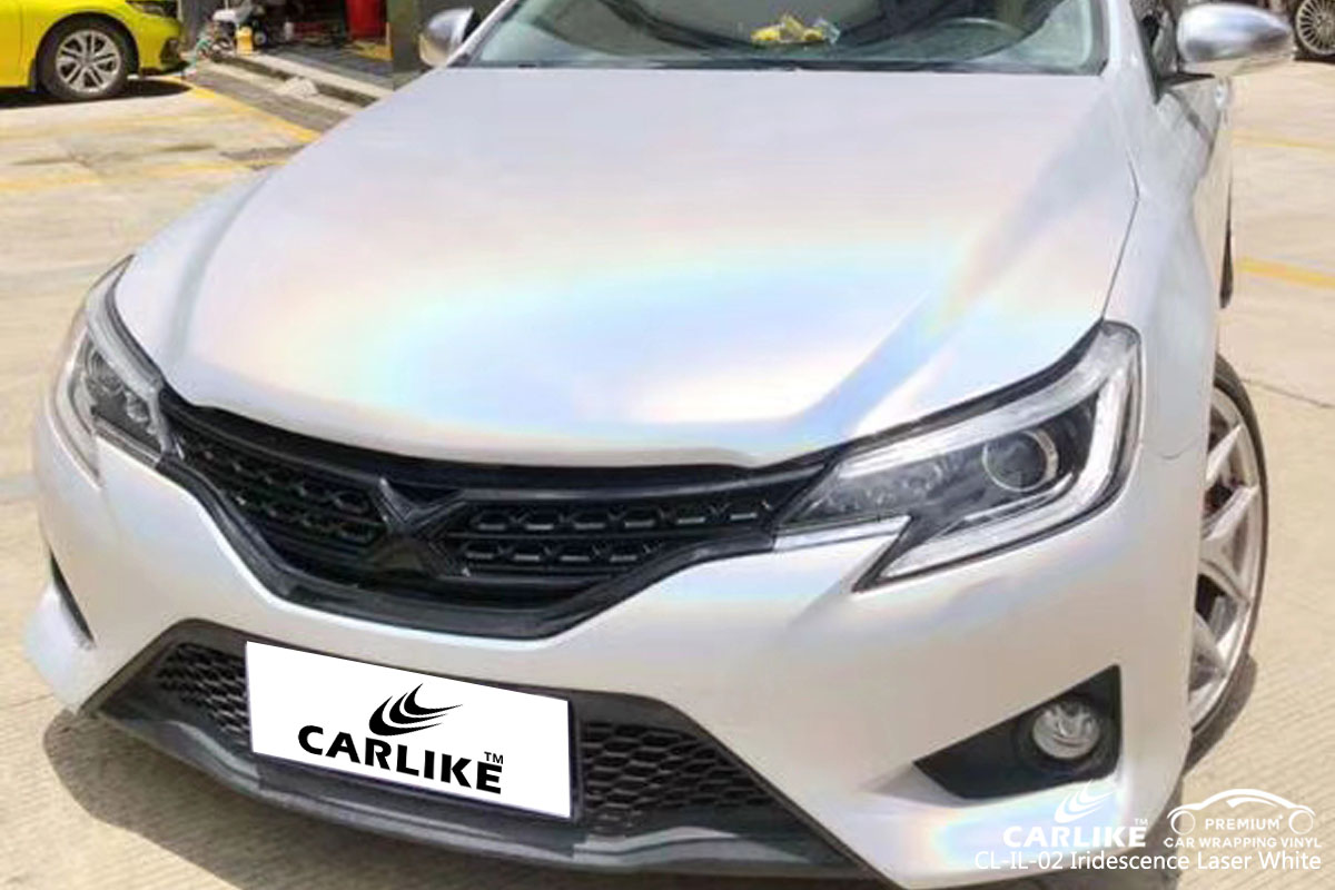 CARLIKE CL-IL-02 iridescence laser white car wrap vinyl for Toyota