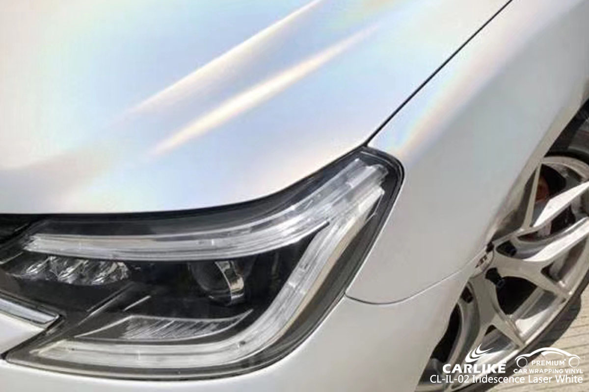 CARLIKE CL-IL-02 iridescence laser white car wrap vinyl for Toyota